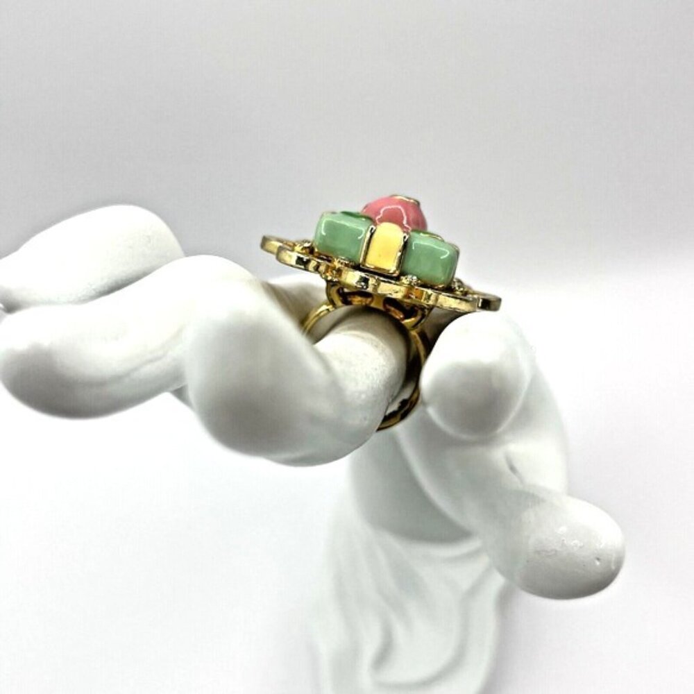 🎂✨ RARE Vintage Betsey Johnson Tea Party Cake Ring – Statement Glam! ✨🎂 - Picture 8 of 9